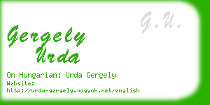 gergely urda business card